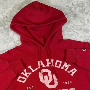 Vintage Champion Oklahoma Sooners Hoodie | Red | Small